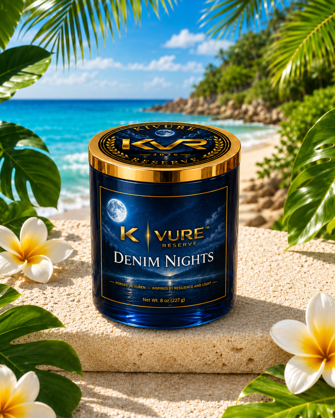 Denim Nights (8 oz) Sophisticated Candle Kivure