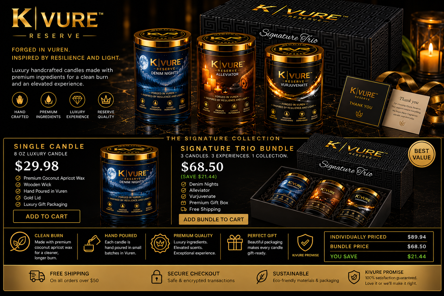 Kivure Reserve Signature Bundle Package ( 24oz )